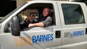 Bob in Barnes delivery truck